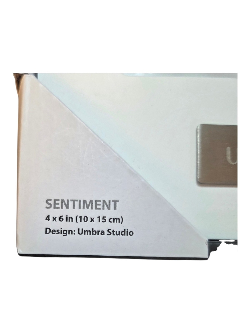 Umbra White Photo Frame with Gold Accent Plaque - Picture 3 of 4